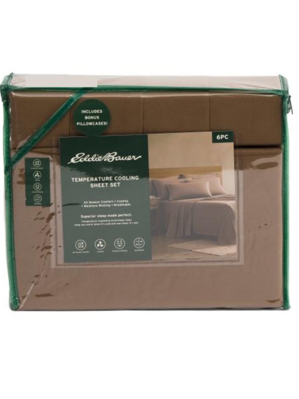 Eddie Bauer Cooling Sheet Set - Brown